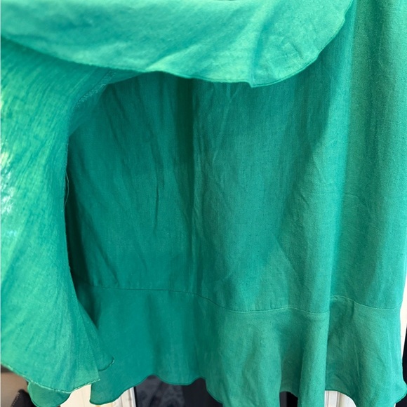 NWT Bamboo blonde Green Ruffle Skirt size 14 - Picture 2 of 5